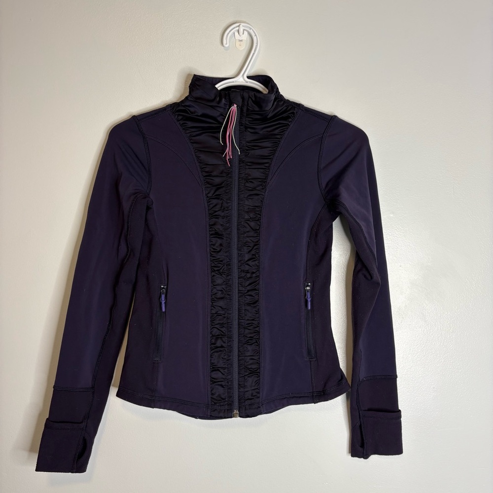 Ivivva Girls Zip Up Athletic Jacket Size 10 Dark Purple